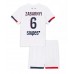 Tanie Strój piłkarski Paris Saint-Germain Illia Zabarnyi #6 Koszulka Wyjazdowej dla dziecięce 2025-26 Krótkie Rękawy (+ szorty)